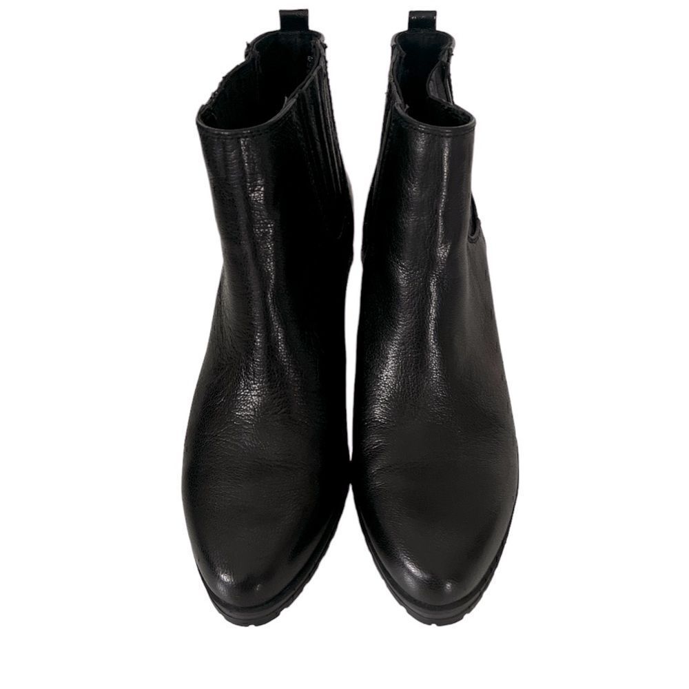 Ellen Tracy Leather Wedge Booties EUC